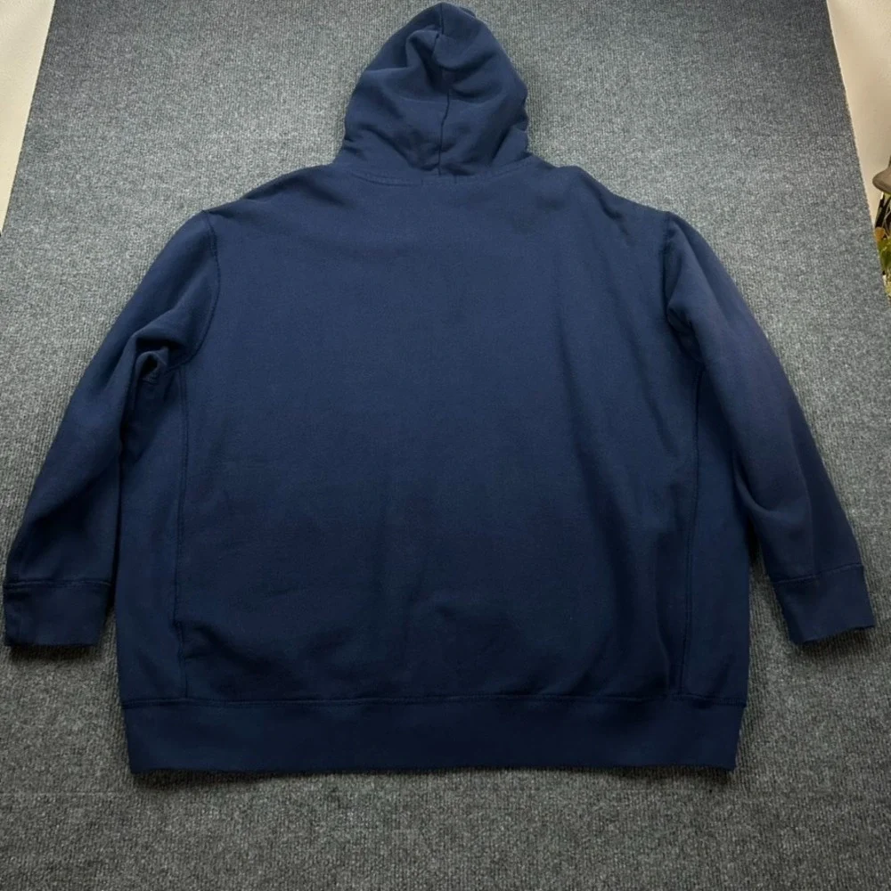 Polo Ralph Lauren Men's 4XB Full Zip Hoodie Sweater Blue Heavyweight Yellow Pony